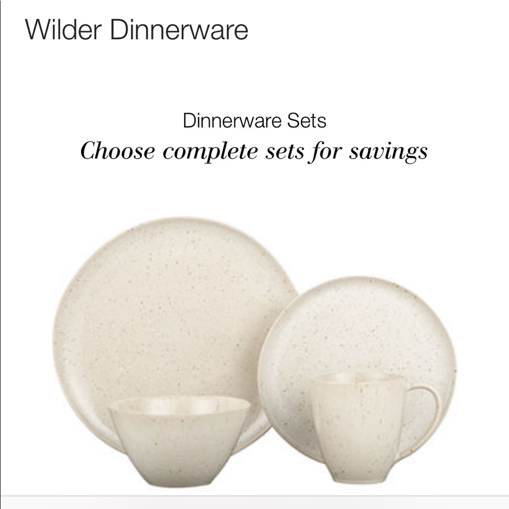 Crate & Barrel Wilder place settings
